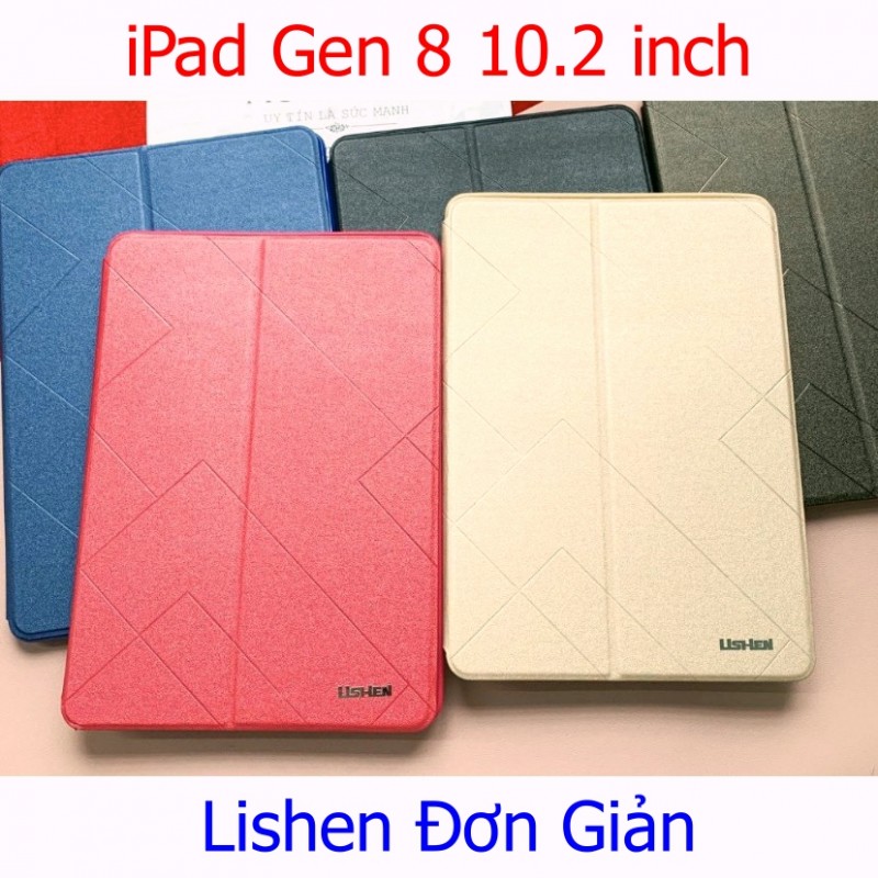 Bao Da iPad Gen 7/8 (10.2 inch) Hiệu Lishen Màu Trơn Đơn Giản