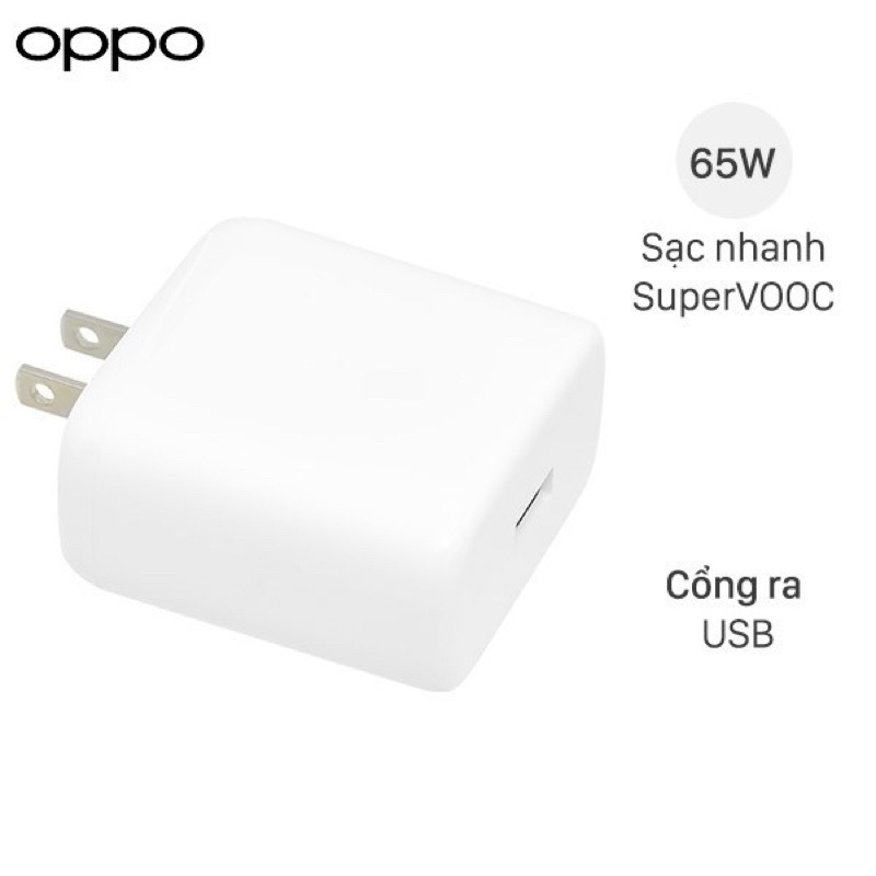 Cóc Sạc Nhanh Oppo Realme Super VOOC 65W 6.5A Chính Hãng (BH 3T)