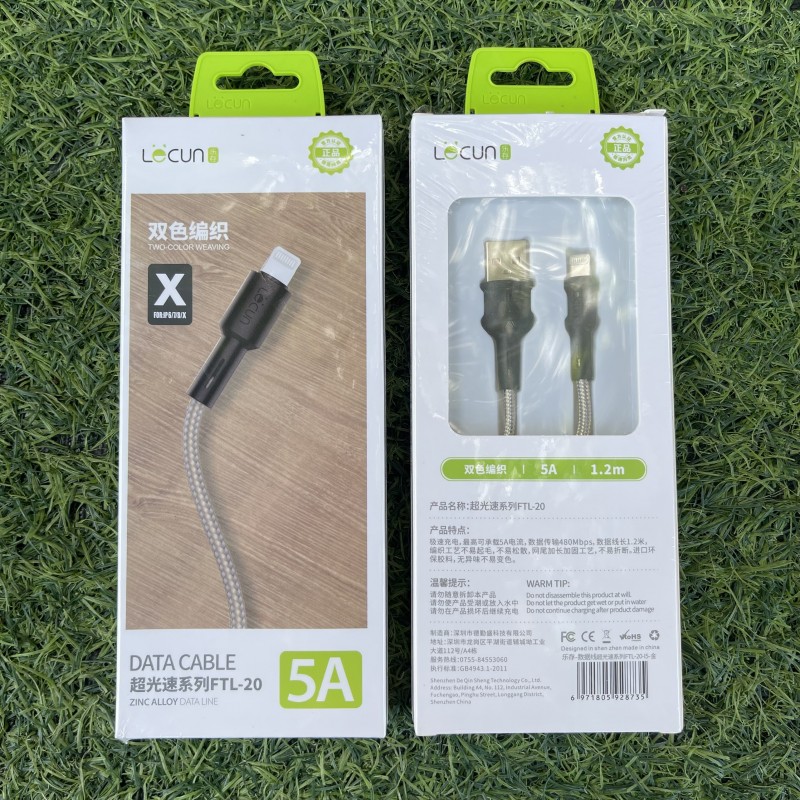 Dây Cáp iPhone 5A Lecun FTL-20 Dây Dù (BH 1T) Dây Cáp iPhone 5A Lecun FTL-20 Dây Dù (BH 1T)