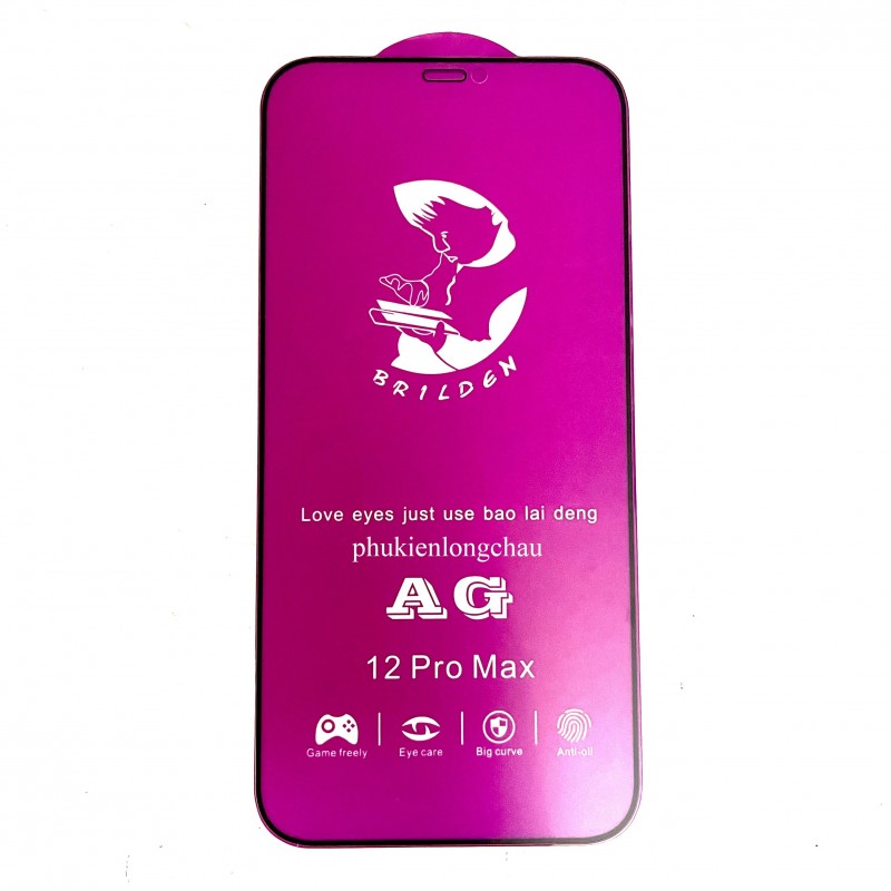 Miếng Dán Cường Lực iPhone 12 Pro Max Nhám Chống Vân Tay AG Chính Hãng Cô Bé Brilden Miếng Dán Cường Lực iPhone 12 Pro Max Nhám Chống Vân Tay AG Chính Hãng Cô Bé Brilden