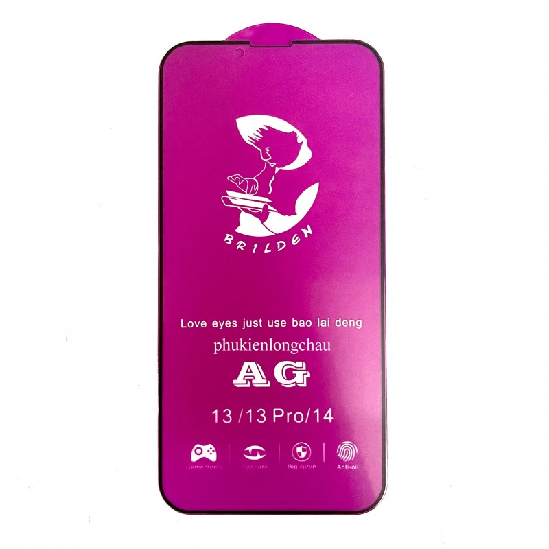 Miếng Dán Cường Lực iPhone 13 / 13 Pro / 14 Nhám Chống Vân Tay AG Chính Hãng Cô Bé Brilden Miếng Dán Cường Lực iPhone 13 / 13 Pro / 14 Nhám Chống Vân Tay AG Chính Hãng Cô Bé Brilden