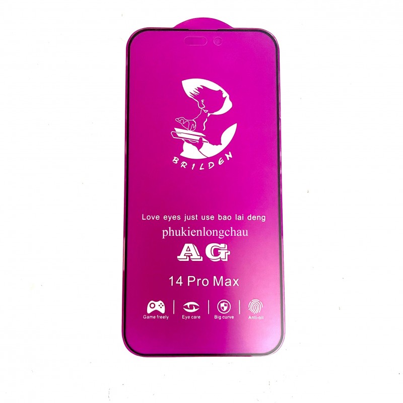 Miếng Dán Cường Lực iPhone 14 Pro Max Nhám Chống Vân Tay AG Chính Hãng Cô Bé Brilden Miếng Dán Cường Lực iPhone 14 Pro Max Nhám Chống Vân Tay AG Chính Hãng Cô Bé Brilden