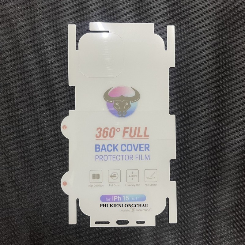 Miếng Dán Lưng iPhone 15 PPF Trong Bóng Miếng Dán Lưng iPhone 15 PPF Trong Bóng