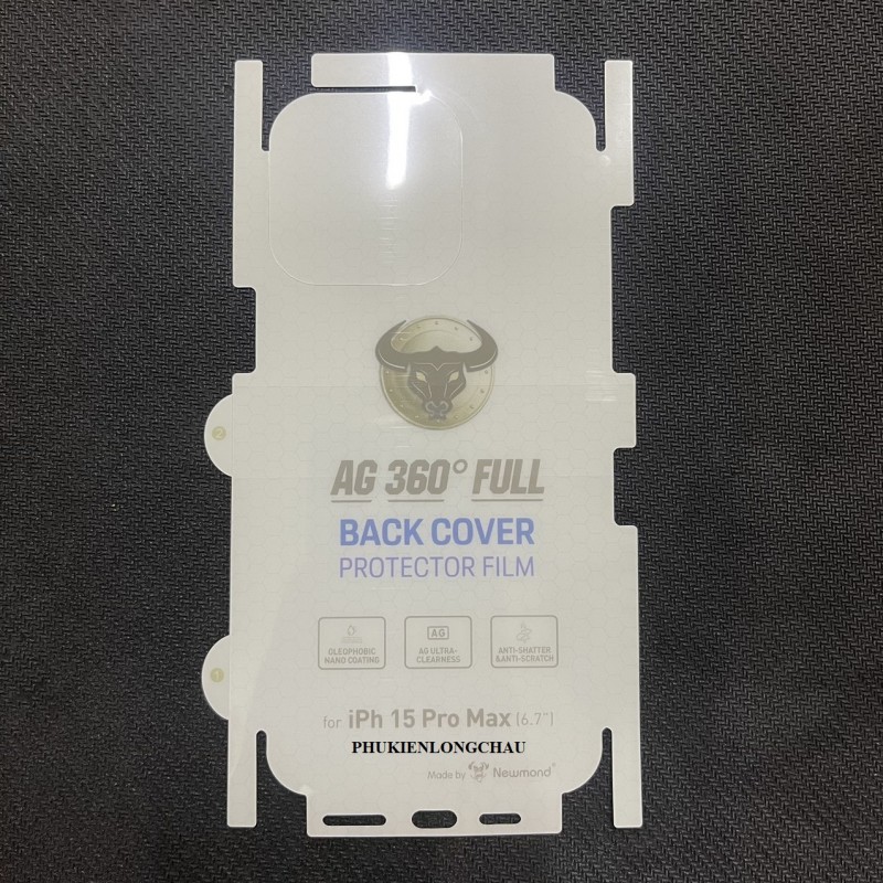 Miếng Dán Lưng iPhone 15 Pro Max PPF Nhám Trong AG Chống Vân Tay Miếng Dán Lưng iPhone 15 Pro Max PPF Nhám Trong AG Chống Vân Tay