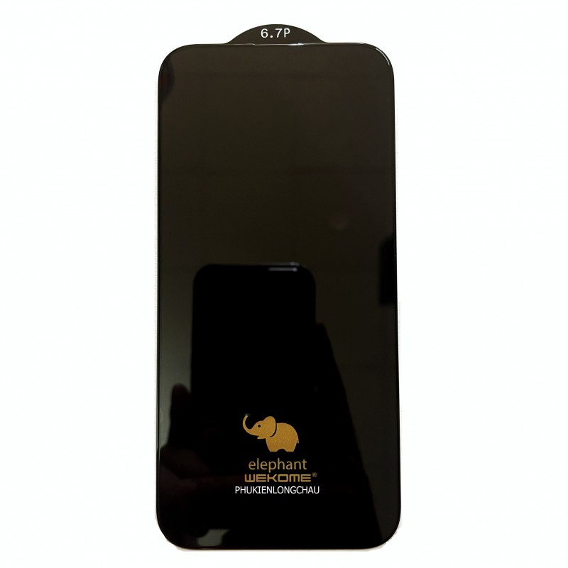 Miếng Dán Cường Lực iPhone 14 Pro Max Con Voi Elephant WK Cao Cấp Không Hộp