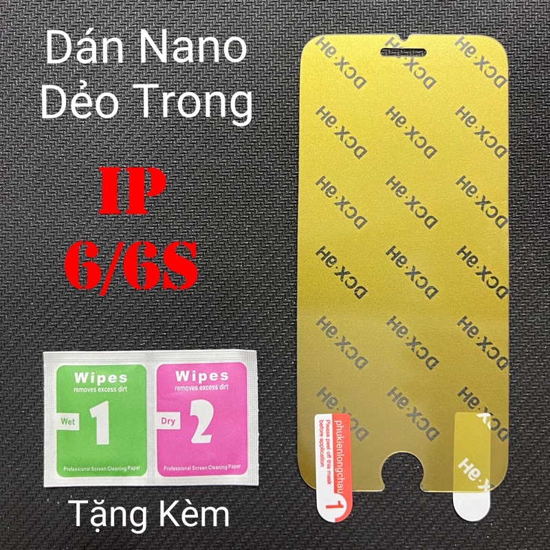 Miếng Dán Màn Hình iPhone 6/6s Siêu Mỏng Dẻo Nano DCX-9H Miếng Dán Màn Hình iPhone 6/6s Siêu Mỏng Dẻo Nano DCX-9H