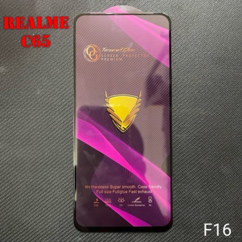 Miếng Dán Cường Lực Realme C65 Full Màn Hình Full Keo Màu Đen (F16) Miếng Dán Cường Lực Realme C65 Full Màn Hình Full Keo Màu Đen (F16)