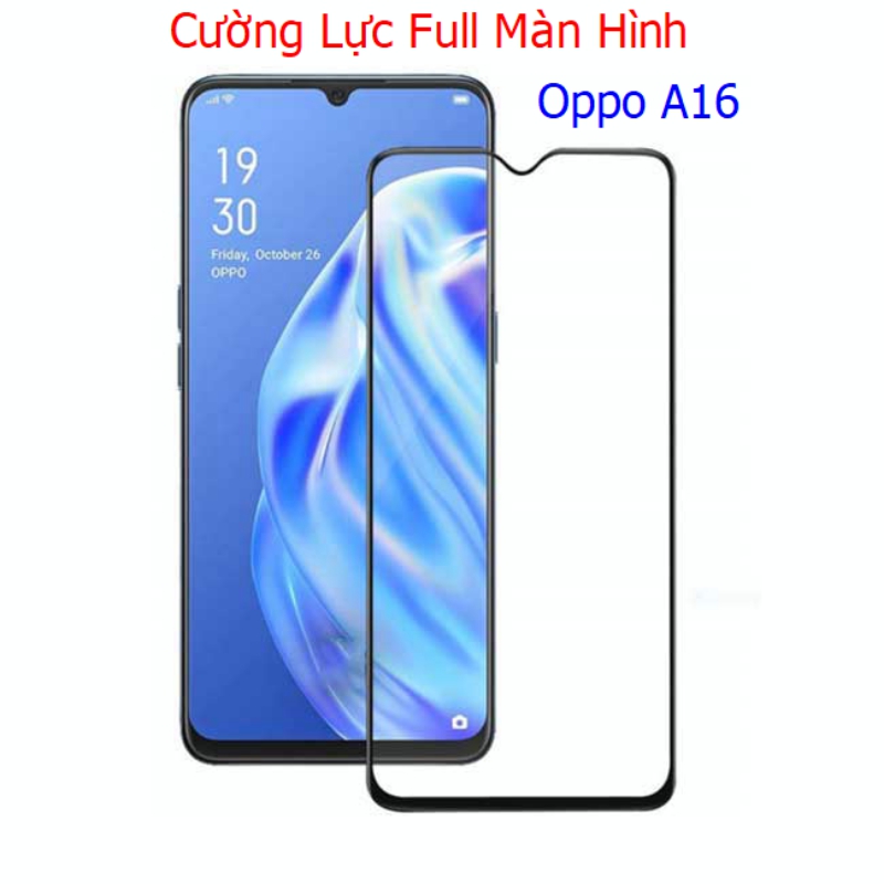 Miếng Dán Cường Lực Oppo A16 Full Màn Hình Full Keo Màu Đen (F32) Miếng Dán Cường Lực Oppo A16 Full Màn Hình Full Keo Màu Đen (F32)