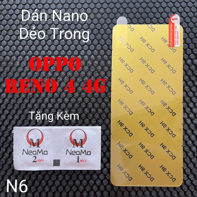 Miếng Dán Màn Hình Oppo Reno 4 4G Siêu Mỏng Dẻo Nano DCX-9H (N6) Miếng Dán Màn Hình Oppo Reno 4 4G Siêu Mỏng Dẻo Nano DCX-9H (N6)