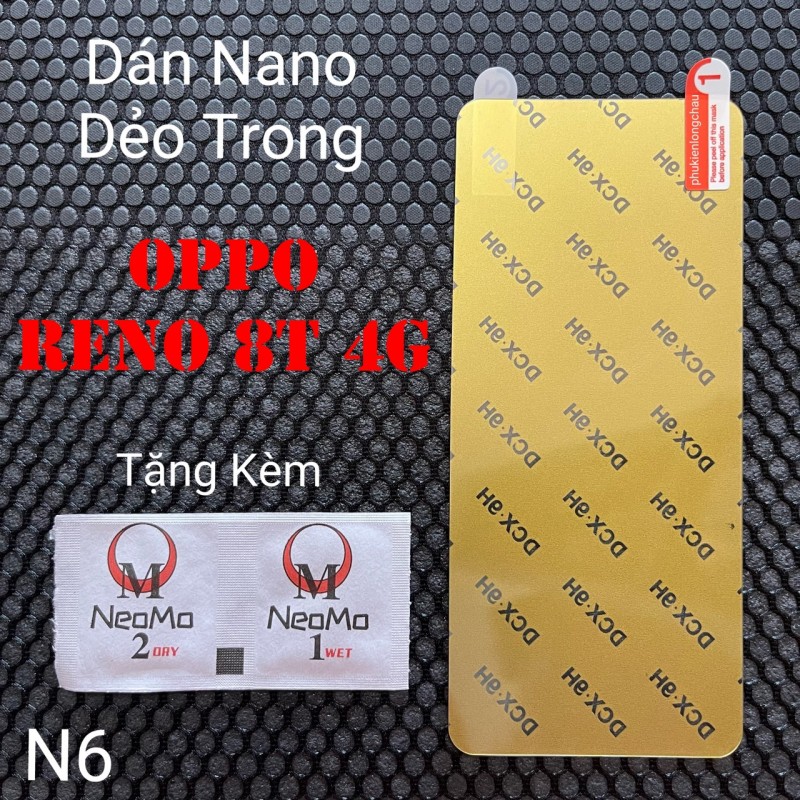 Miếng Dán Màn Hình Oppo Reno 8T 4G Siêu Mỏng Dẻo Nano DCX-9H (N6) Miếng Dán Màn Hình Oppo Reno 8T 4G Siêu Mỏng Dẻo Nano DCX-9H (N6)