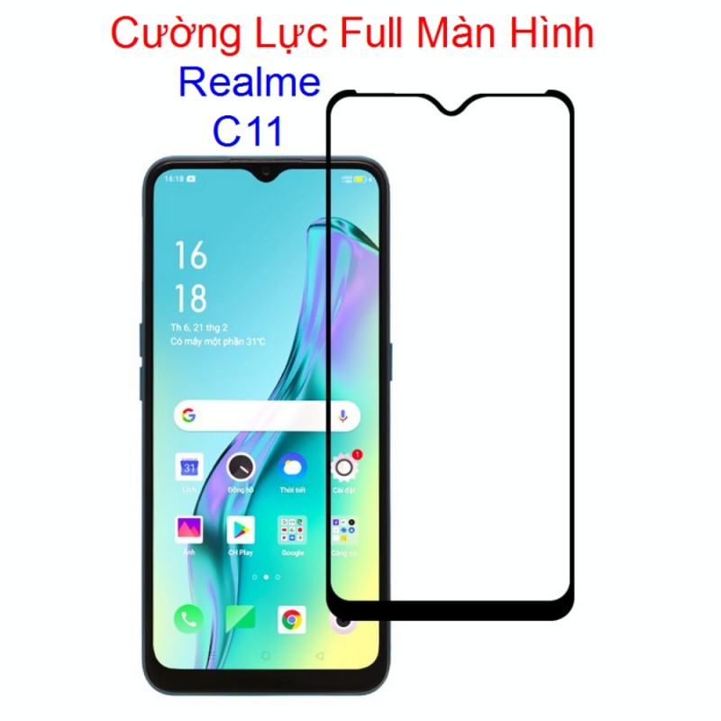 Miếng Dán Cường Lực Realme C11 2020 Full Màn Hình Full Keo Màu Đen (F07) Miếng Dán Cường Lực Realme C11 2020 Full Màn Hình Full Keo Màu Đen (F07)