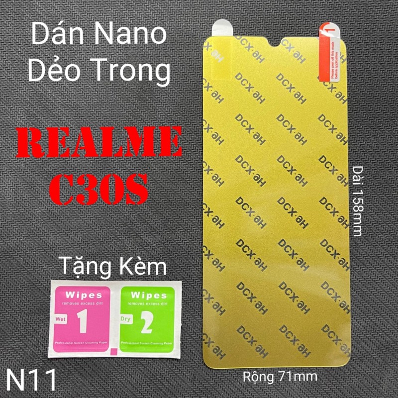Miếng Dán Màn Hình Realme C30 / C30s / Narzo 50i Prime Siêu Mỏng Dẻo Nano DCX-9H (N11) Miếng Dán Màn Hình Realme C30 / C30s / Narzo 50i Prime Siêu Mỏng Dẻo Nano DCX-9H (N11)