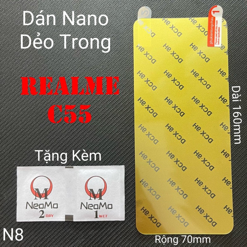Miếng Dán Màn Hình Realme C55 Siêu Mỏng Dẻo Nano DCX-9H (N8*) Miếng Dán Màn Hình Realme C55 Siêu Mỏng Dẻo Nano DCX-9H (N8*)