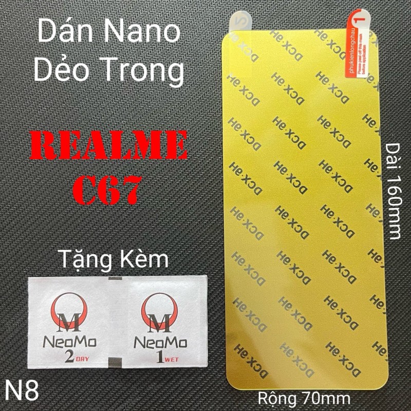 Miếng Dán Màn Hình Realme C67 4G Siêu Mỏng Dẻo Nano DCX-9H (N8) Miếng Dán Màn Hình Realme C67 4G Siêu Mỏng Dẻo Nano DCX-9H (N8)
