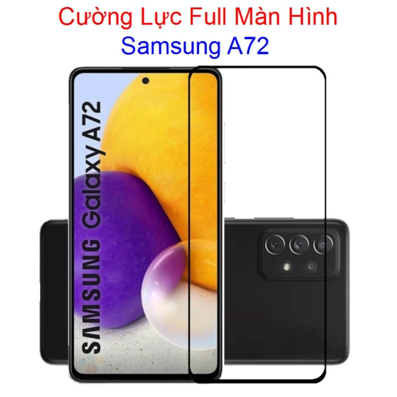Miếng Dán Cường Lực Samsung A72 Full Màn Hình Full Keo Màu Đen (F21*) Miếng Dán Cường Lực Samsung A72 Full Màn Hình Full Keo Màu Đen (F21*)