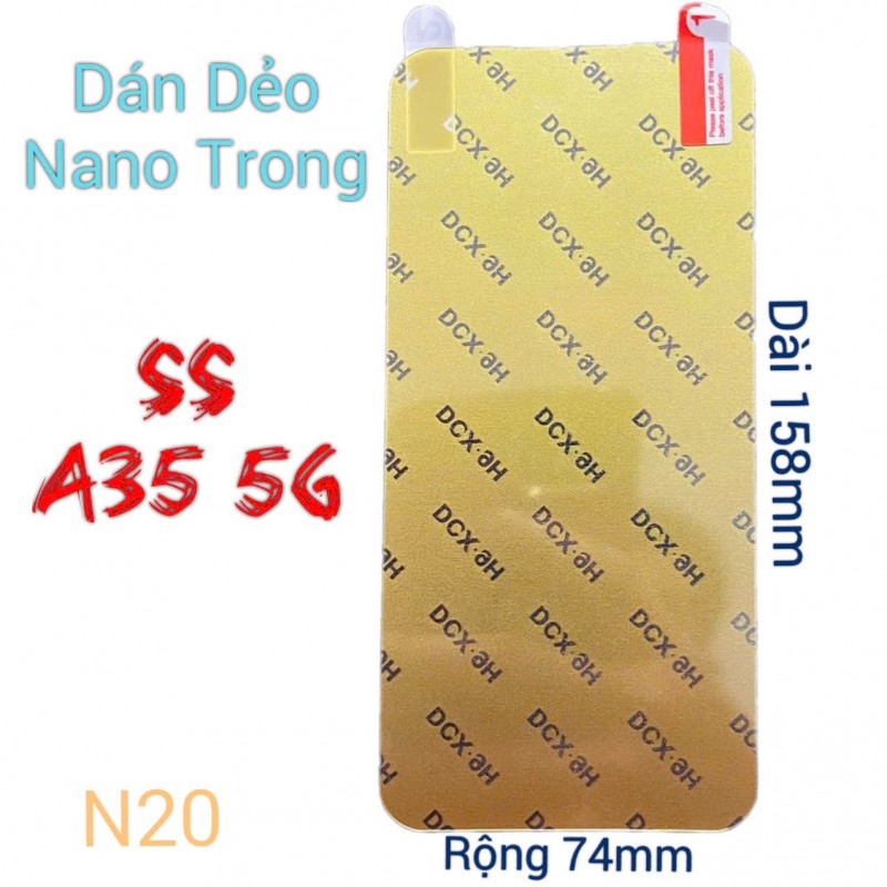 Miếng Dán Màn Hình Samsung A35 5G Siêu Mỏng Dẻo Nano DCX-9H (N20) Miếng Dán Màn Hình Samsung A35 5G Siêu Mỏng Dẻo Nano DCX-9H (N20)