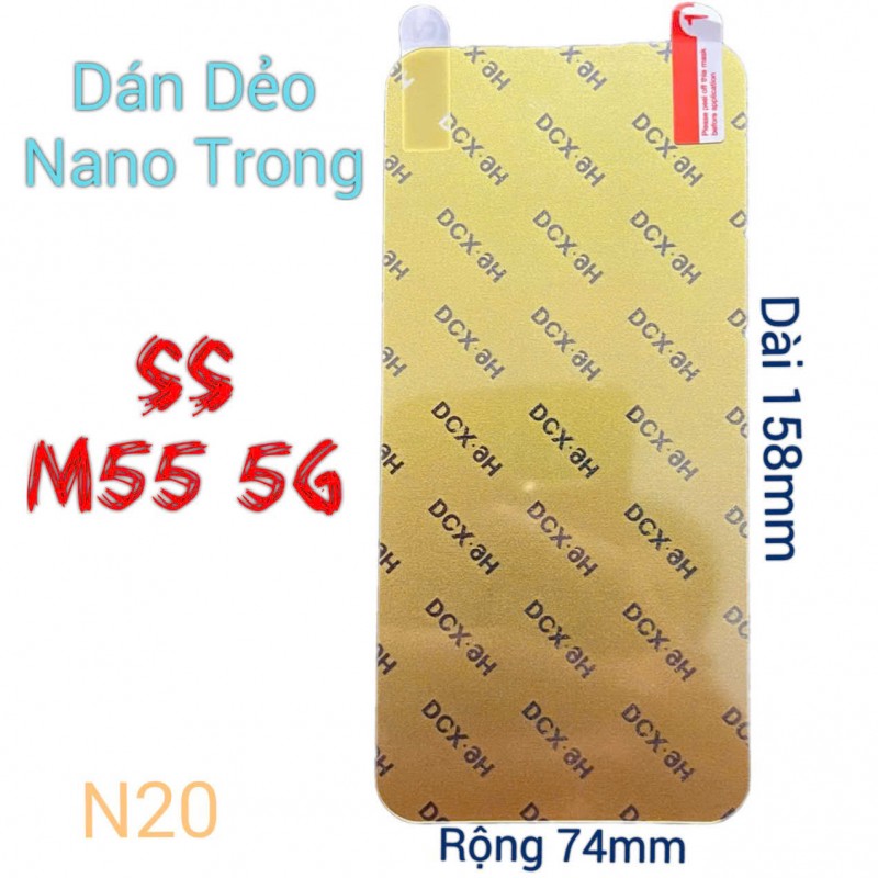 Miếng Dán Màn Hình Samsung M55 5G Siêu Mỏng Dẻo Nano DCX-9H (N20) Miếng Dán Màn Hình Samsung M55 5G Siêu Mỏng Dẻo Nano DCX-9H (N20)
