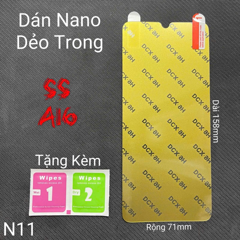 Miếng Dán Màn Hình Samsung A16 5G Siêu Mỏng Dẻo Nano DCX-9H (N11) Miếng Dán Màn Hình Samsung A16 5G Siêu Mỏng Dẻo Nano DCX-9H (N11)