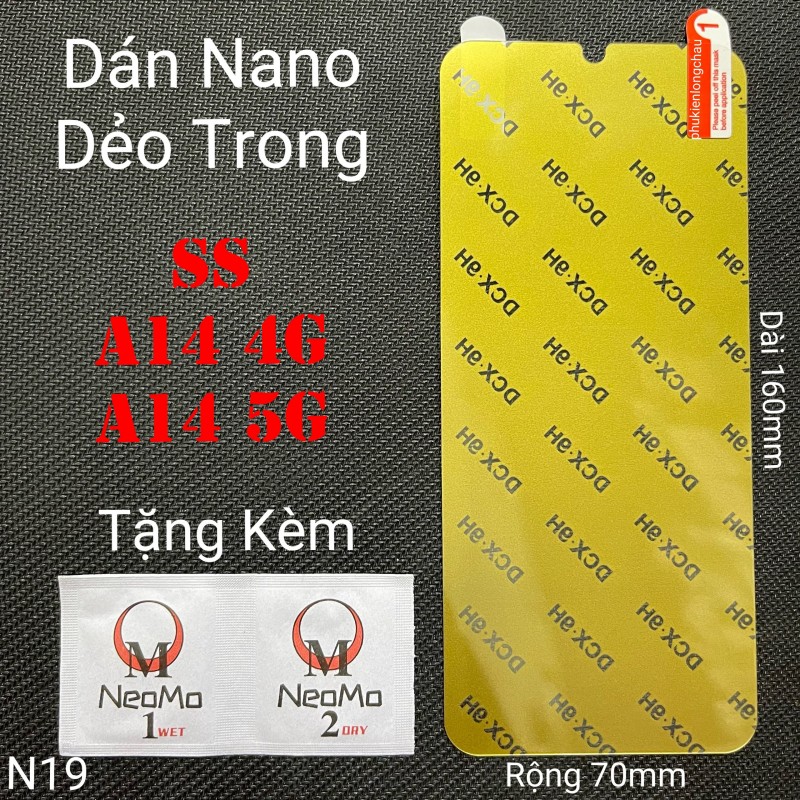 Miếng Dán Màn Hình Samsung A14 4G / A14 5G / M14 5G Siêu Mỏng Dẻo Nano DCX-9H (N19) Miếng Dán Màn Hình Samsung A14 4G / A14 5G / M14 5G Siêu Mỏng Dẻo Nano DCX-9H (N19)