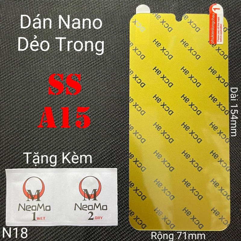 Miếng Dán Màn Hình Samsung A15 4G / A15 5G Siêu Mỏng Dẻo Nano DCX-9H (N18) Miếng Dán Màn Hình Samsung A15 4G / A15 5G Siêu Mỏng Dẻo Nano DCX-9H (N18)