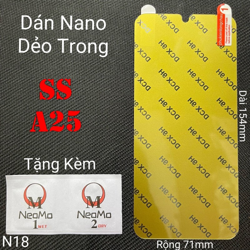 Miếng Dán Màn Hình Samsung A25 5G Siêu Mỏng Dẻo Nano DCX-9H (N18) Miếng Dán Màn Hình Samsung A25 5G Siêu Mỏng Dẻo Nano DCX-9H (N18)