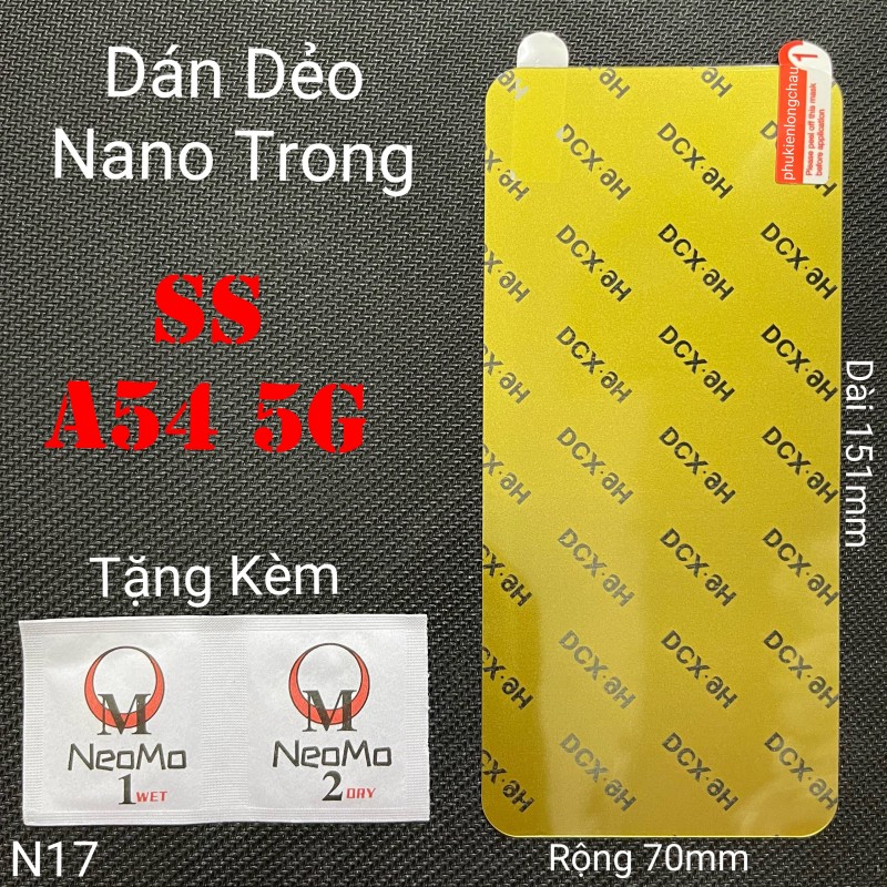 Miếng Dán Màn Hình Samsung A54 5G Siêu Mỏng Dẻo Nano DCX-9H (N17*)