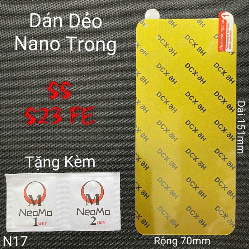 Miếng Dán Màn Hình Samsung S23 FE Siêu Mỏng Dẻo Nano DCX-9H (N17) Miếng Dán Màn Hình Samsung S23 FE Siêu Mỏng Dẻo Nano DCX-9H (N17)
