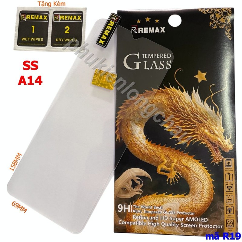 Miếng Dán Cường Lực Samsung A14 4G / A14 5G / M14 5G Trong Suốt Mỏng Chính Hãng Remax (R19*)