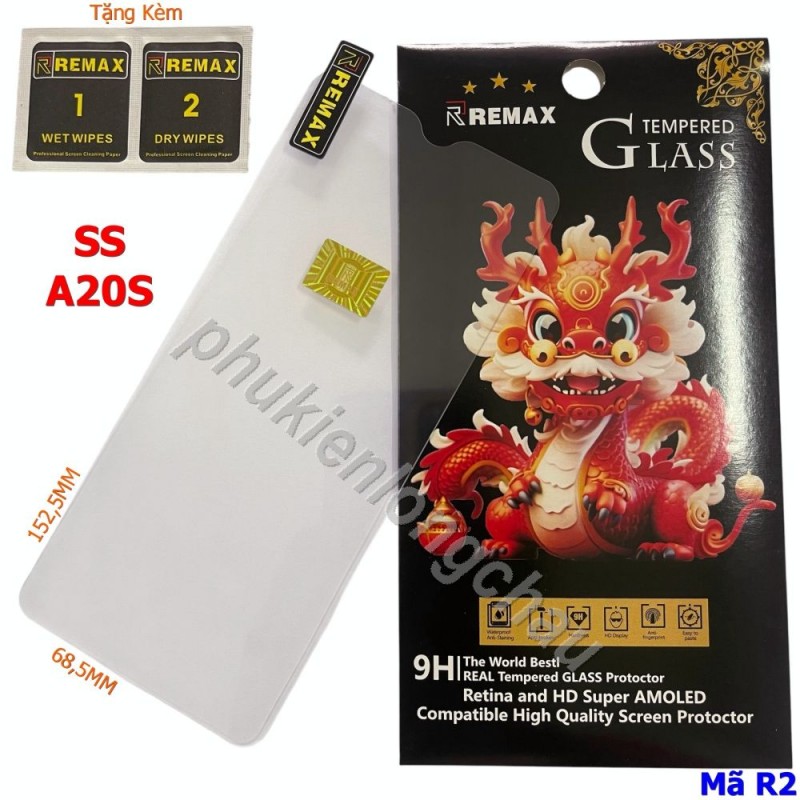 Miếng Dán Cường Lực Samsung A20s Trong Suốt Mỏng Chính Hãng Remax (R2)