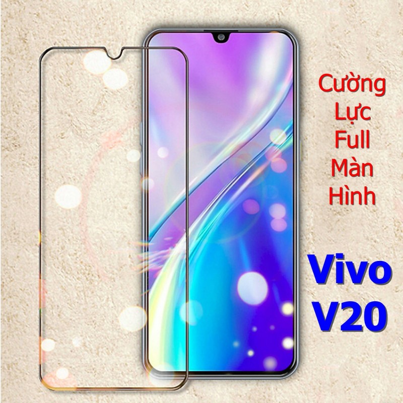 Miếng Dán Cường Lực Vivo V20 Full Màn Hình Full Keo Màu Đen Miếng Dán Cường Lực Vivo V20 Full Màn Hình Full Keo Màu Đen