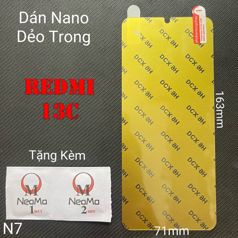 Miếng Dán Màn Hình Xiaomi Redmi 13C / Poco C65 Siêu Mỏng Dẻo Nano DCX-9H (N7) Miếng Dán Màn Hình Xiaomi Redmi 13C / Poco C65 Siêu Mỏng Dẻo Nano DCX-9H (N7)