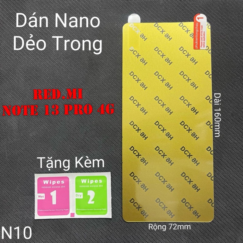 Miếng Dán Màn Hình Xiaomi Redmi Note 13 Pro 4G / Poco M6 Pro 4G Siêu Mỏng Dẻo Nano DCX-9H (N14) Miếng Dán Màn Hình Xiaomi Redmi Note 13 Pro 4G / Poco M6 Pro 4G Siêu Mỏng Dẻo Nano DCX-9H (N14)