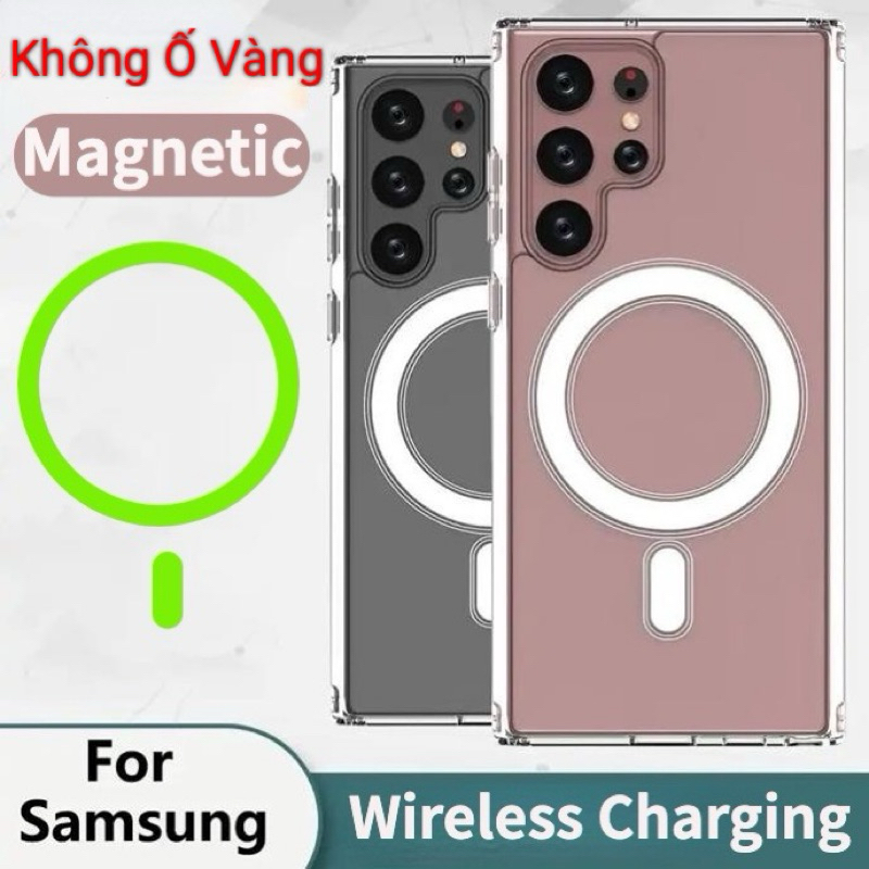 Ốp Lưng Samsung S23 Ultra Dẻo Trong Chống Sốc Hổ Trợ Sạc Không Dây Magnetic Ốp Lưng Samsung S23 Ultra Dẻo Trong Chống Sốc Hổ Trợ Sạc Không Dây Magnetic