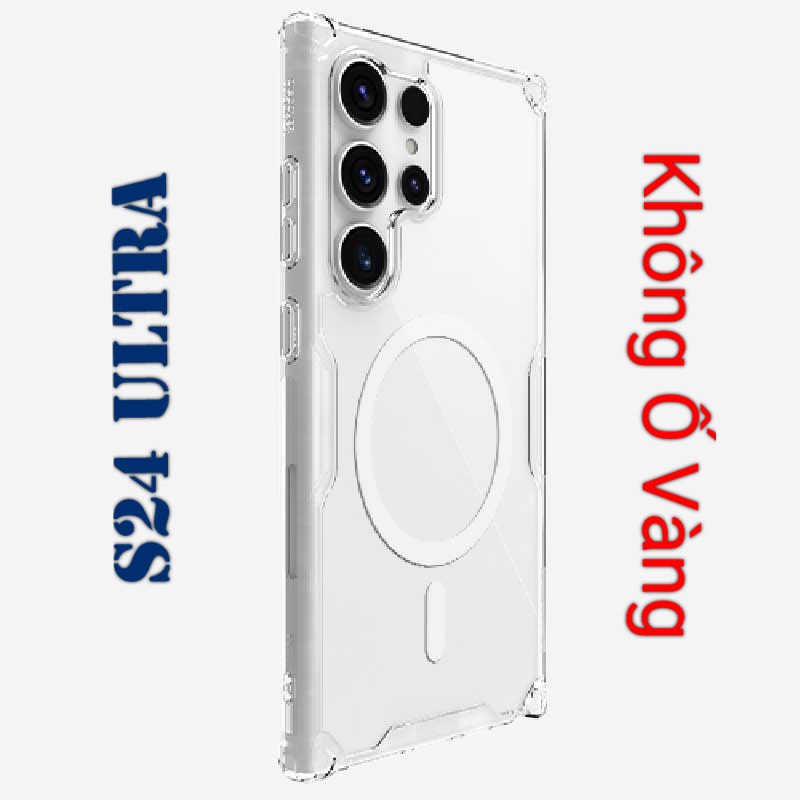 Ốp Lưng Samsung S24 Ultra Dẻo Trong Chống Sốc Hổ Trợ Sạc Không Dây Magnetic Ốp Lưng Samsung S24 Ultra Dẻo Trong Chống Sốc Hổ Trợ Sạc Không Dây Magnetic
