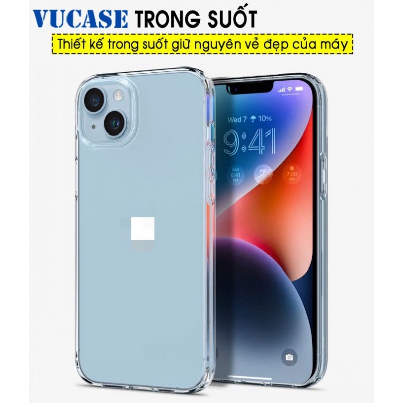 Ốp Lưng iPhone 14 Plus Dẻo Siêu Trong Suốt Chống Trơn Trượt Chính Hãng VU Cao Cấp Ốp Lưng iPhone 14 Plus Dẻo Siêu Trong Suốt Chống Trơn Trượt Chính Hãng VU Cao Cấp