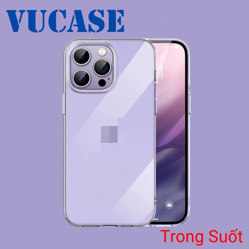 Ốp Lưng iPhone 14 Pro Dẻo Siêu Trong Suốt Chống Trơn Trượt Chính Hãng VU Cao Cấp