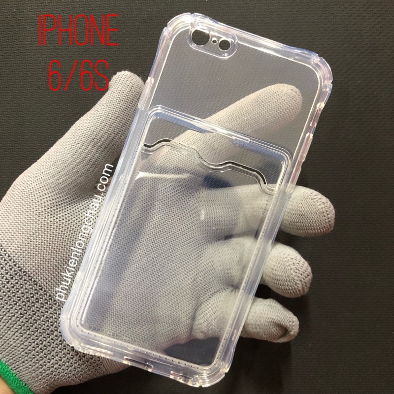 Ốp Lưng iPhone 6/6s Trong Chống Sốc Gù Bảo Vệ Camera Kèm Ngăn Đựng Thẻ Ốp Lưng iPhone 6/6s Trong Chống Sốc Gù Bảo Vệ Camera Kèm Ngăn Đựng Thẻ