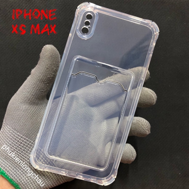 Ốp Lưng iPhone Xs Max Trong Chống Sốc Gù Bảo Vệ Camera Kèm Ngăn Đựng Thẻ Ốp Lưng iPhone Xs Max Trong Chống Sốc Gù Bảo Vệ Camera Kèm Ngăn Đựng Thẻ
