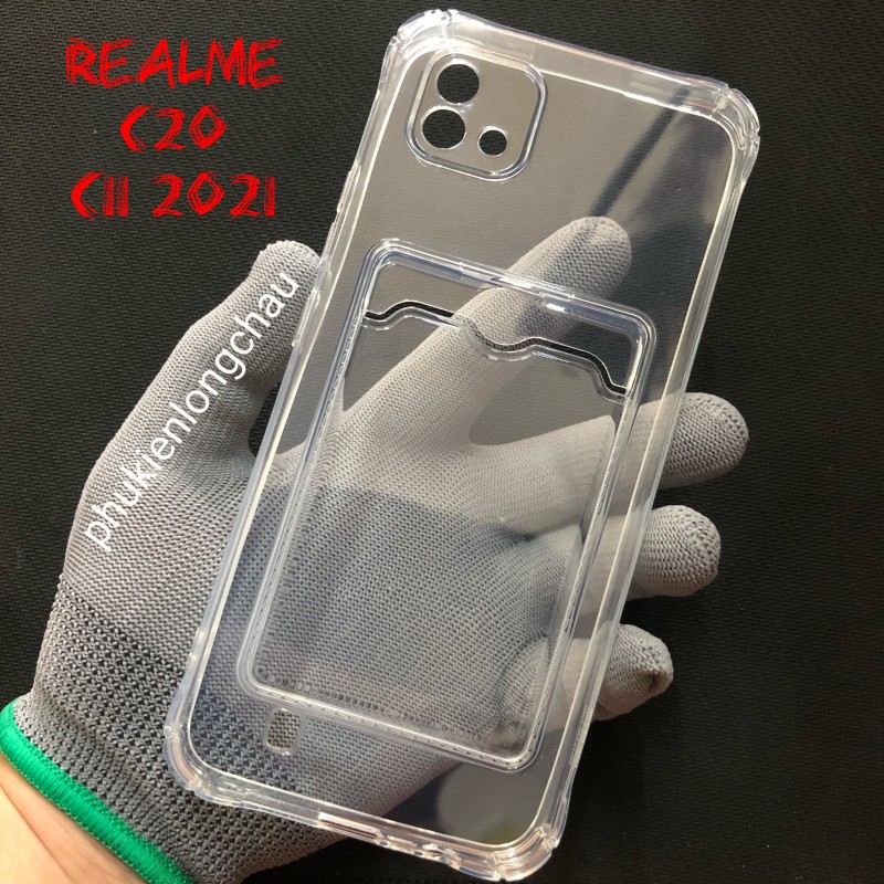 Ốp Lưng Realme C20/C11 2011 Trong Chống Sốc Gù Bảo Vệ Camera Kèm Ngăn Đựng Thẻ Ốp Lưng Realme C20/C11 2011 Trong Chống Sốc Gù Bảo Vệ Camera Kèm Ngăn Đựng Thẻ