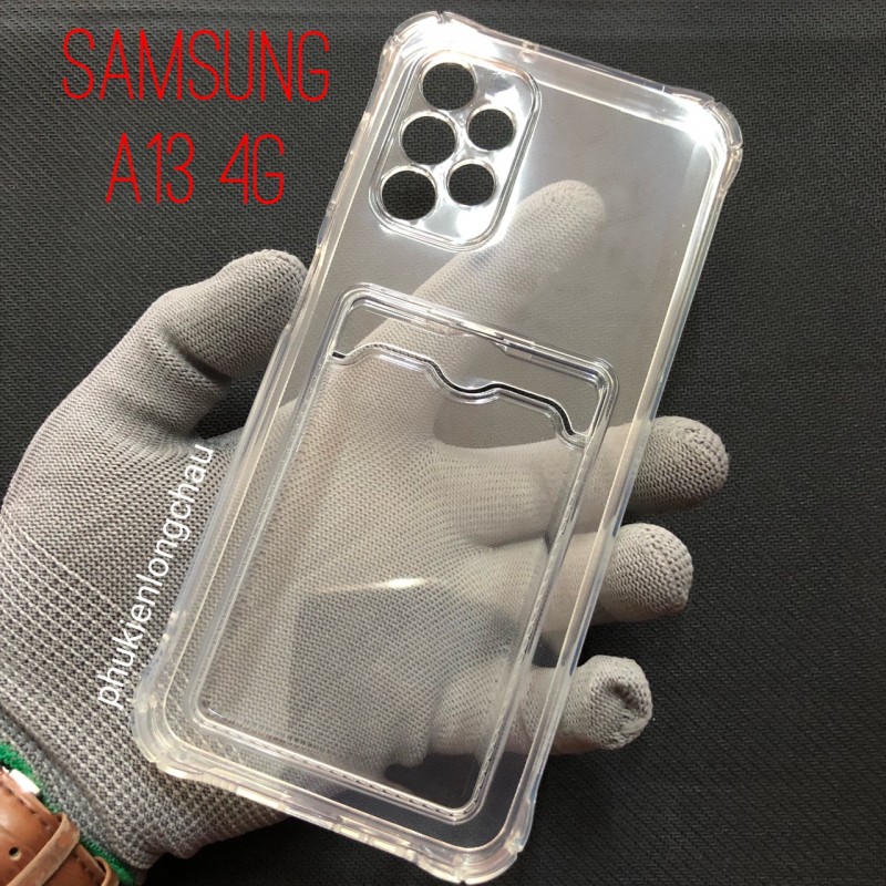 Ốp Lưng Samsung A13 4G Trong Chống Sốc Gù Bảo Vệ Camera Kèm Ngăn Đựng Thẻ Ốp Lưng Samsung A13 4G Trong Chống Sốc Gù Bảo Vệ Camera Kèm Ngăn Đựng Thẻ