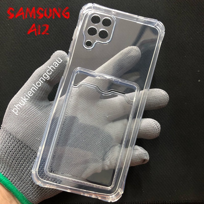 Ốp Lưng Samsung A12/M12 Trong Chống Sốc Gù Bảo Vệ Camera Kèm Ngăn Đựng Thẻ Ốp Lưng Samsung A12/M12 Trong Chống Sốc Gù Bảo Vệ Camera Kèm Ngăn Đựng Thẻ