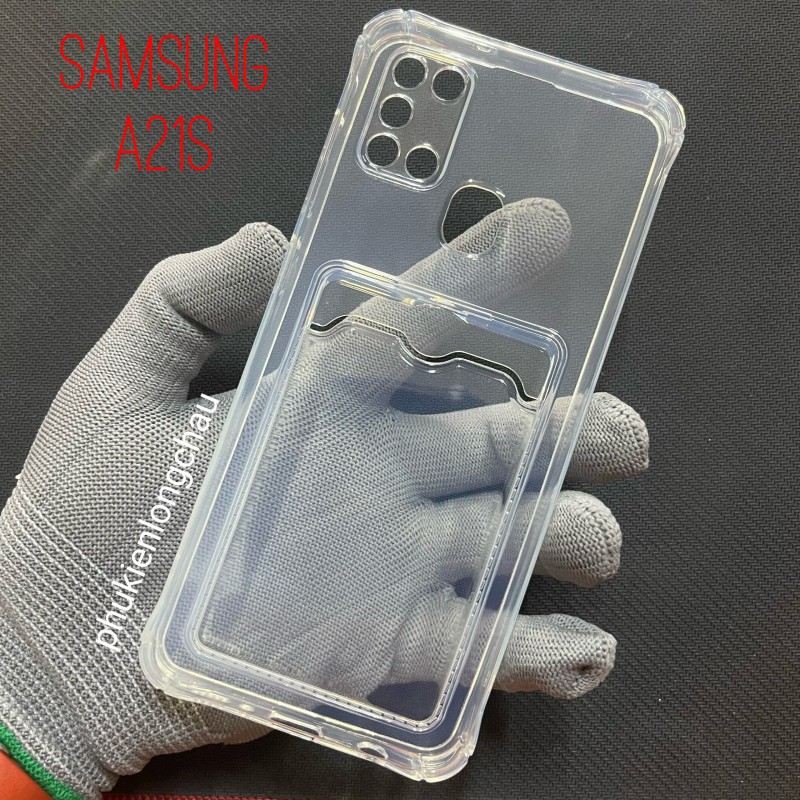 Ốp Lưng Samsung A21s Trong Chống Sốc Gù Bảo Vệ Camera Kèm Ngăn Đựng Thẻ Ốp Lưng Samsung A21s Trong Chống Sốc Gù Bảo Vệ Camera Kèm Ngăn Đựng Thẻ