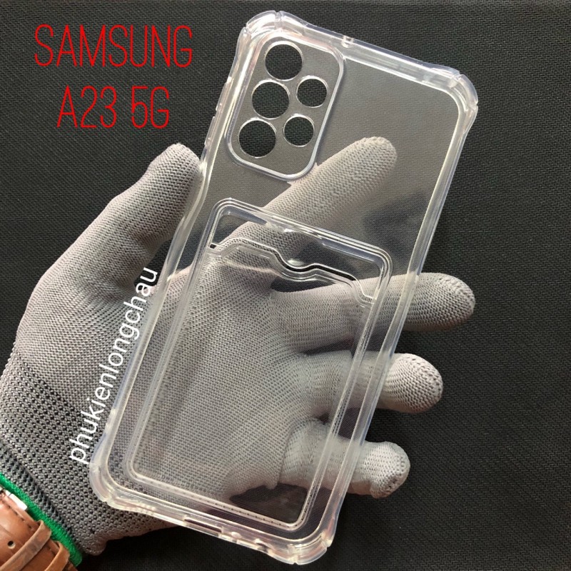 Ốp Lưng Samsung A23 4G / A23 5G Trong Chống Sốc Gù Bảo Vệ Camera Kèm Ngăn Đựng Thẻ Ốp Lưng Samsung A23 4G / A23 5G Trong Chống Sốc Gù Bảo Vệ Camera Kèm Ngăn Đựng Thẻ