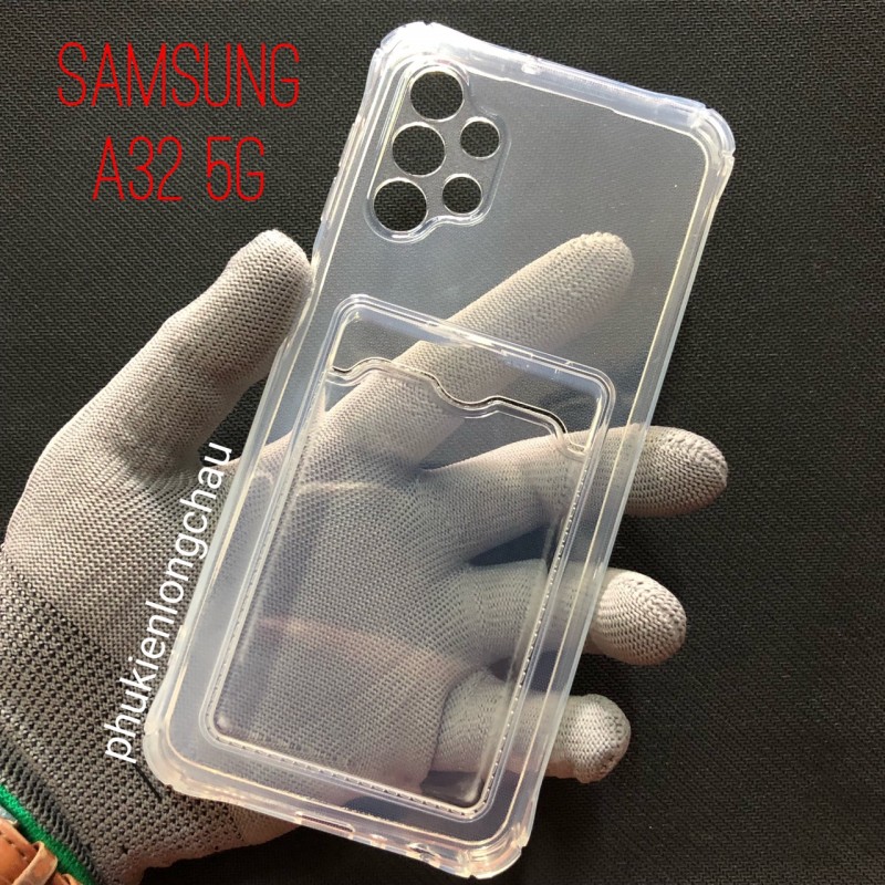 Ốp Lưng Samsung A32 5G Trong Chống Sốc Gù Bảo Vệ Camera Kèm Ngăn Đựng Thẻ Ốp Lưng Samsung A32 5G Trong Chống Sốc Gù Bảo Vệ Camera Kèm Ngăn Đựng Thẻ