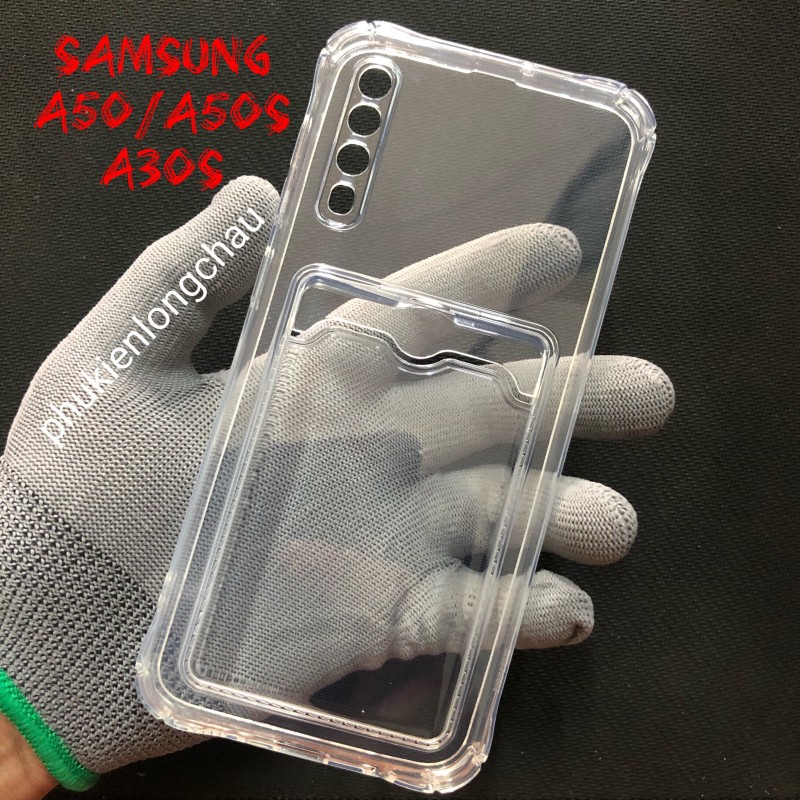 Ốp Lưng Samsung A30s/A50/A50s Trong Chống Sốc Gù Bảo Vệ Camera Kèm Ngăn Đựng Thẻ Ốp Lưng Samsung A30s/A50/A50s Trong Chống Sốc Gù Bảo Vệ Camera Kèm Ngăn Đựng Thẻ
