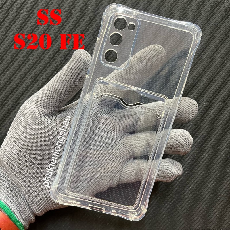 Ốp Lưng Samsung S20 FE Trong Chống Sốc Gù Bảo Vệ Camera Kèm Ngăn Đựng Thẻ Ốp Lưng Samsung S20 FE Trong Chống Sốc Gù Bảo Vệ Camera Kèm Ngăn Đựng Thẻ