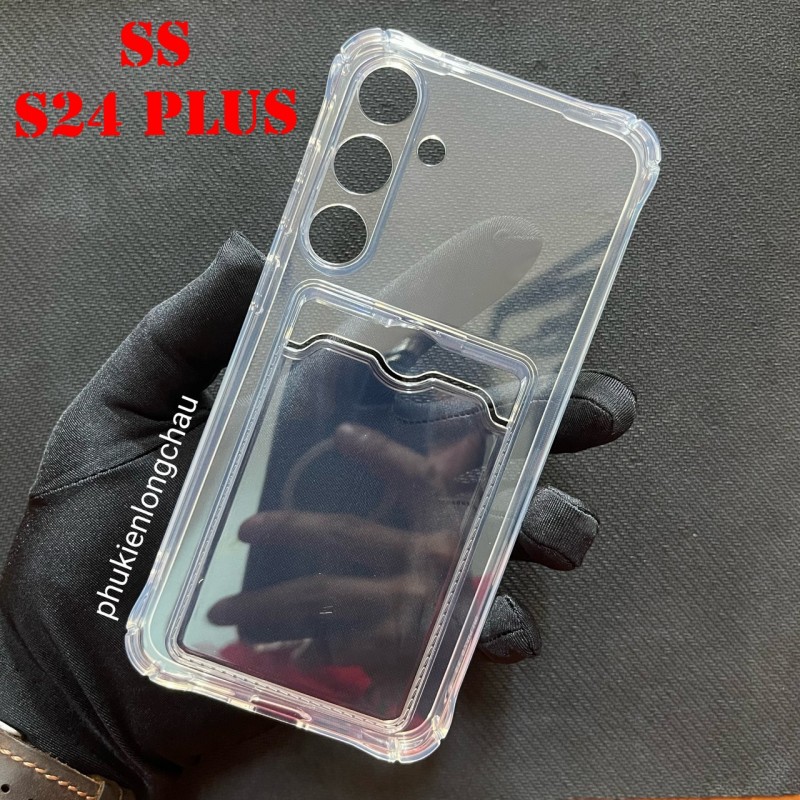 Ốp Lưng Samsung S24 Plus Trong Chống Sốc Gù Bảo Vệ Camera Kèm Ngăn Đựng Thẻ Ốp Lưng Samsung S24 Plus Trong Chống Sốc Gù Bảo Vệ Camera Kèm Ngăn Đựng Thẻ