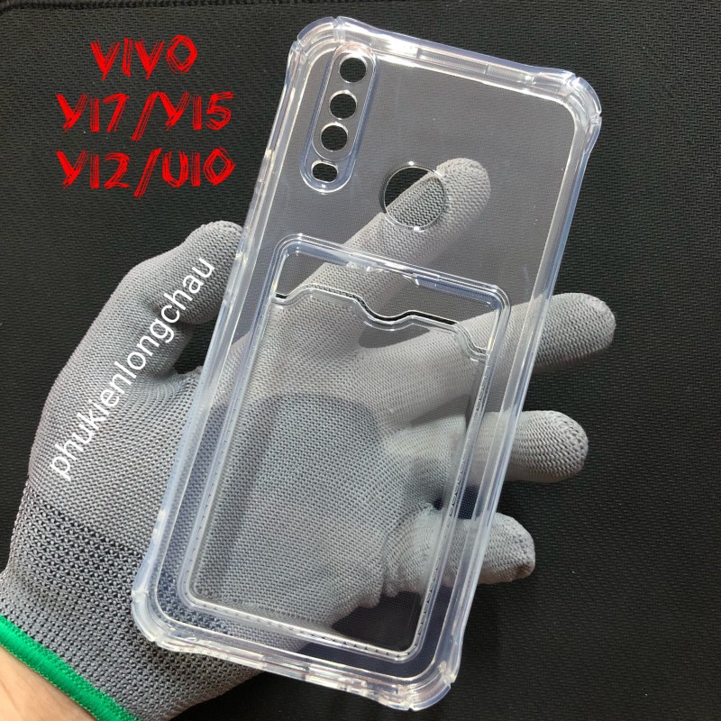 Ốp Lưng Vivo Y17/Y15/Y12/U10 Trong Chống Sốc Gù Bảo Vệ Camera Kèm Ngăn Đựng Thẻ Ốp Lưng Vivo Y17/Y15/Y12/U10 Trong Chống Sốc Gù Bảo Vệ Camera Kèm Ngăn Đựng Thẻ