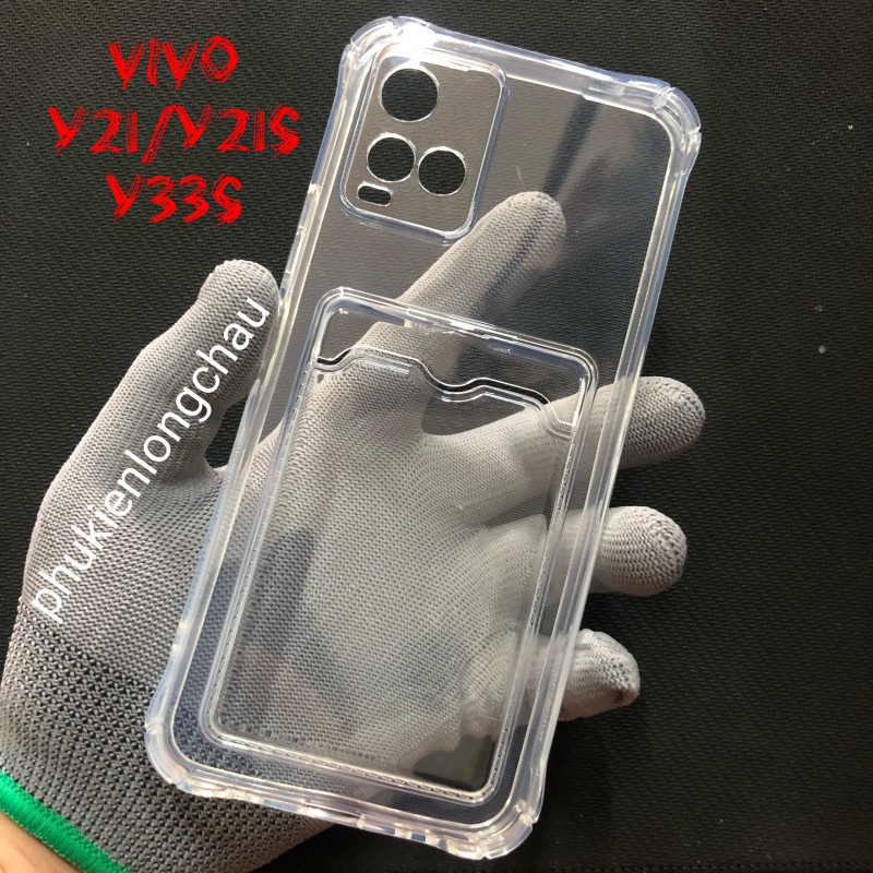 Ốp Lưng Vivo Y21/Y21s/Y33s Trong Chống Sốc Gù Bảo Vệ Camera Kèm Ngăn Đựng Thẻ