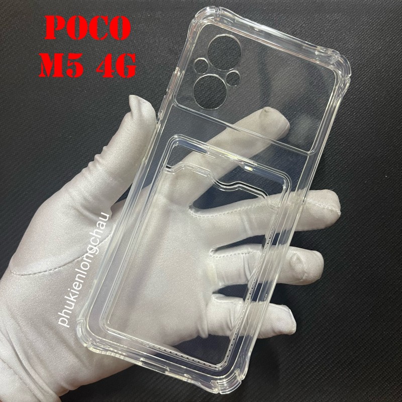 Ốp Lưng Xiaomi Poco M5 4G Trong Chống Sốc Gù Bảo Vệ Camera Kèm Ngăn Đựng Thẻ Ốp Lưng Xiaomi Poco M5 4G Trong Chống Sốc Gù Bảo Vệ Camera Kèm Ngăn Đựng Thẻ